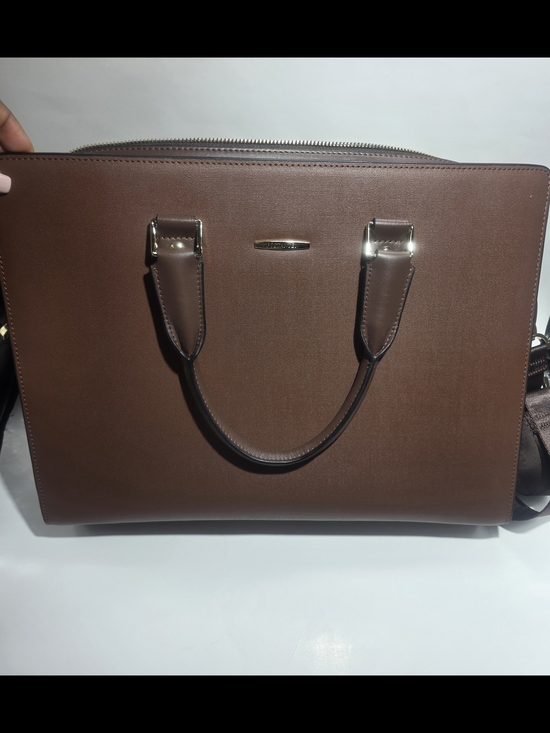 Bostanten Other - Bostanten Leather Laptop Briefcase Brown Business Bag Mens Womens Shoulder Strap